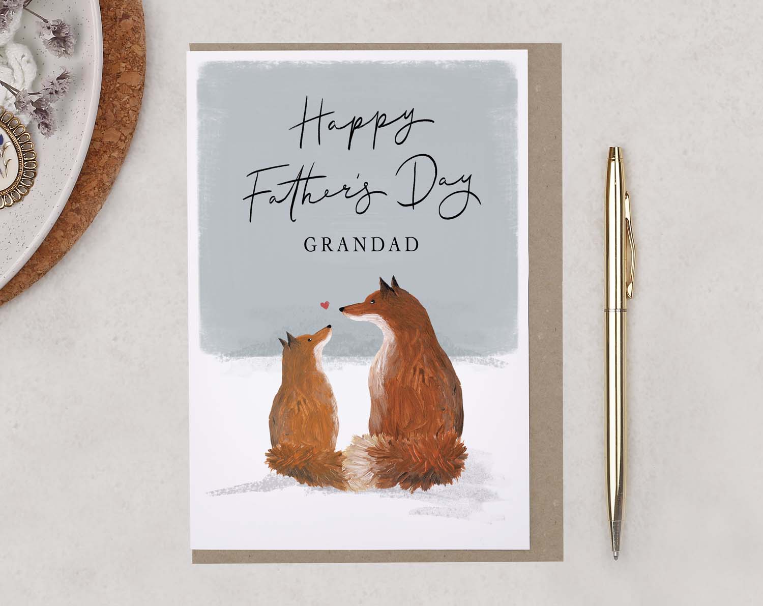 Fox Father's Day Card For Grandad