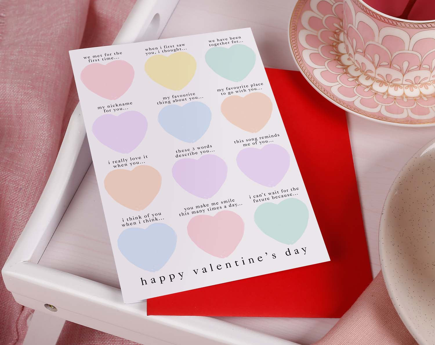 Fill In The Blanks Valentine Card. Greeting & Note Cards designed by Making Meadows