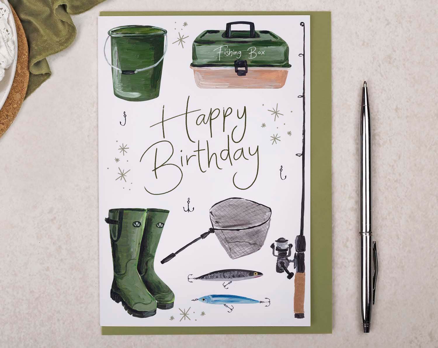 Fishing Birthday Card. Greeting & Note Cards designed by Making Meadows