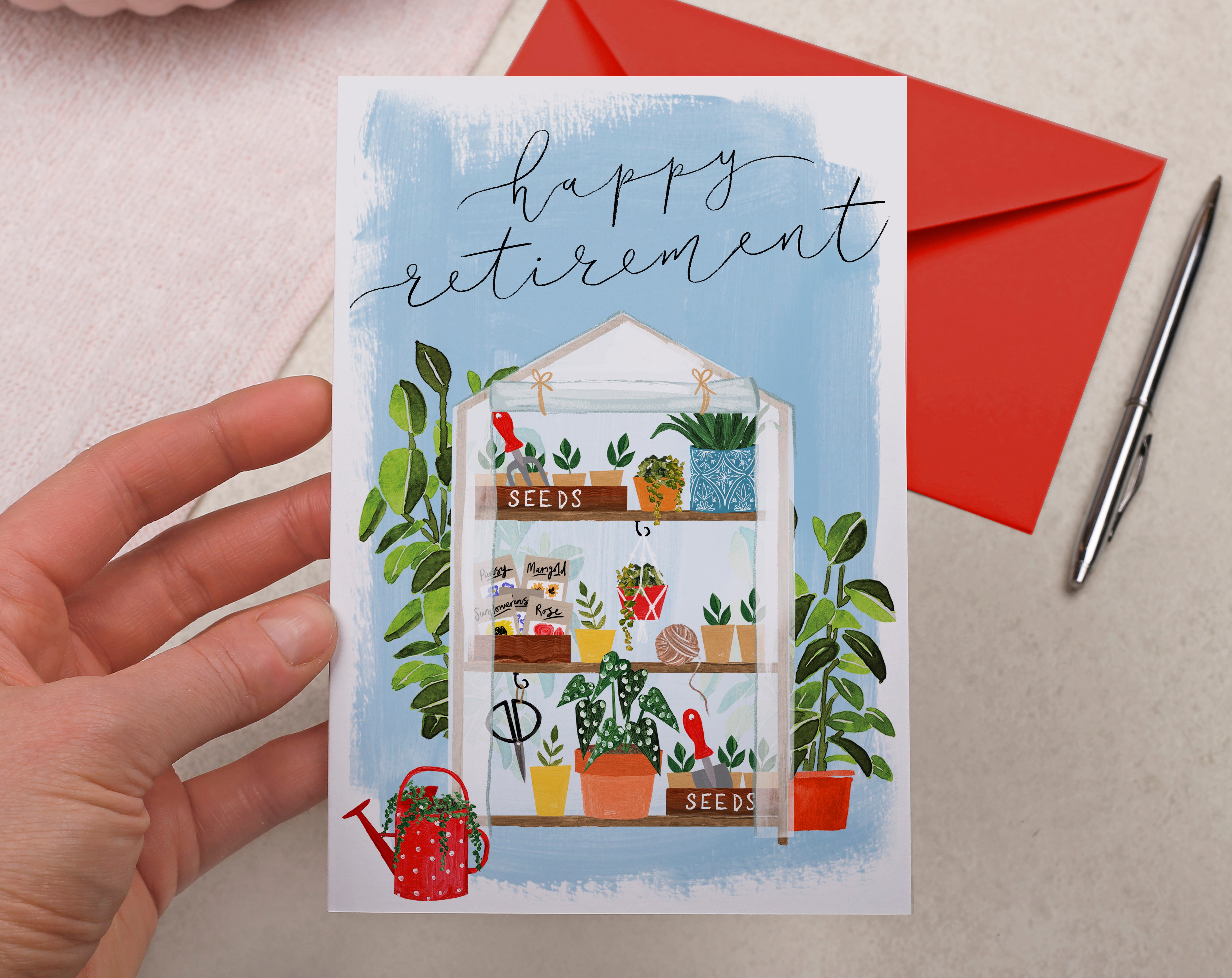 Floral Happy Retirement Gardening Card. Greeting & Note Cards designed by Making Meadows