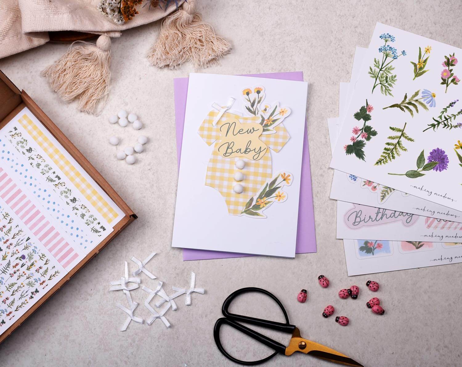 Floral Make Your Own Greeting Card Kit. Craft Kits designed by Making Meadows