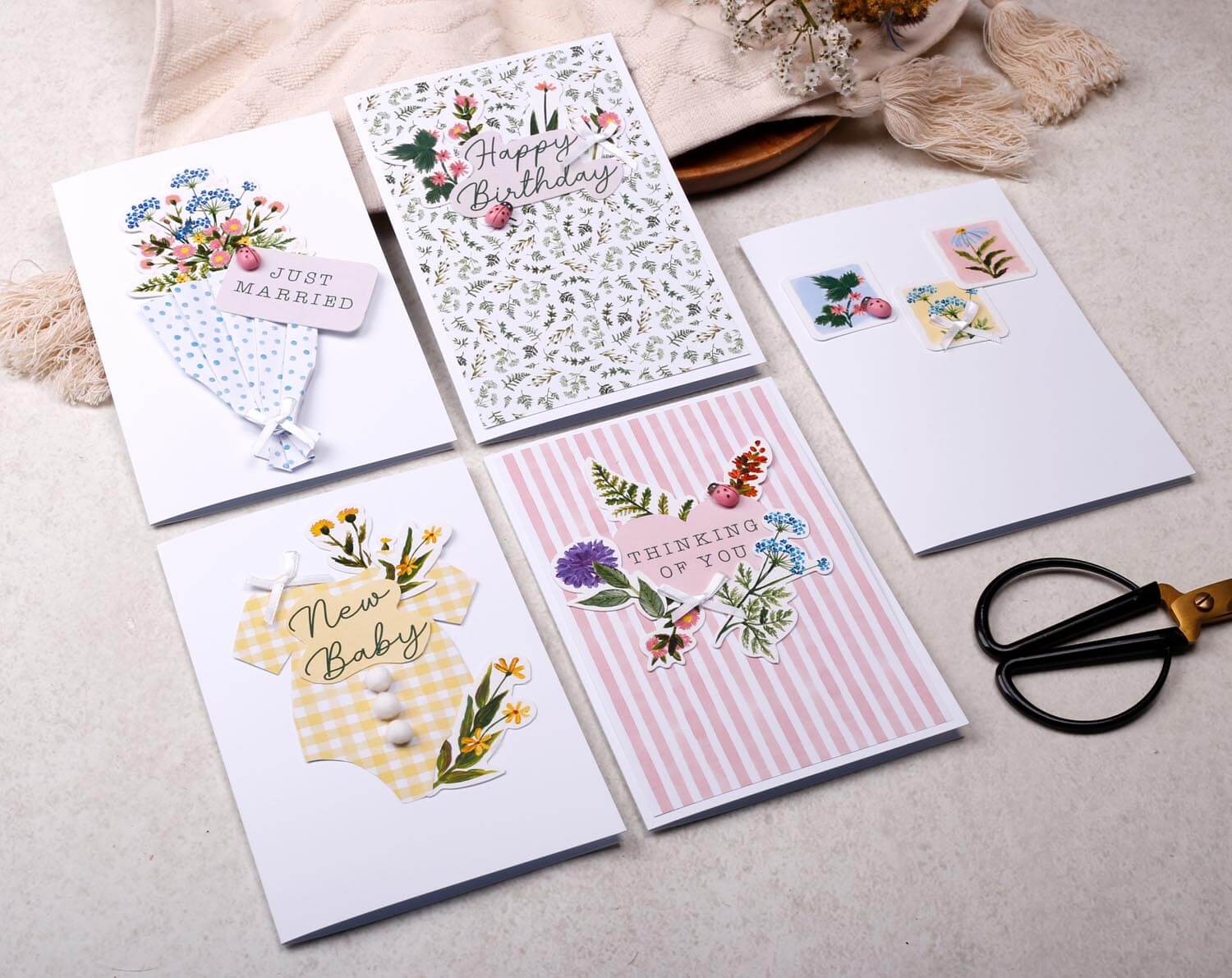 Floral Make Your Own Greeting Card Kit. Craft Kits designed by Making Meadows