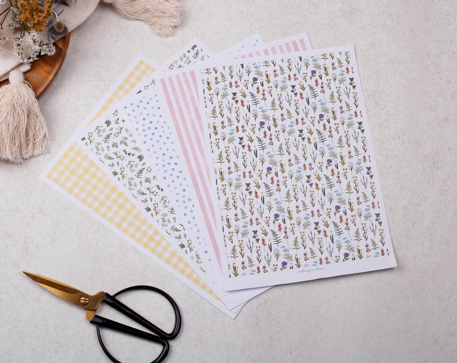Floral Make Your Own Greeting Card Kit. Craft Kits designed by Making Meadows