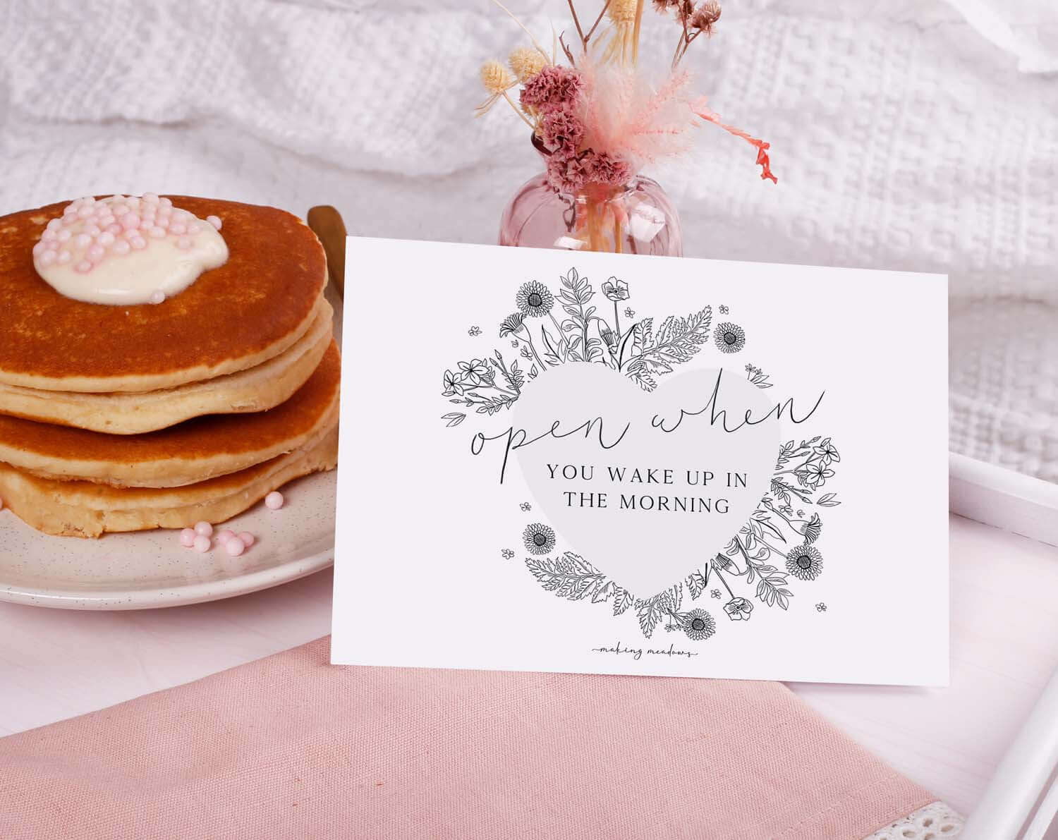 Floral Wedding Open When Envelopes. Stationery designed by Making Meadows
