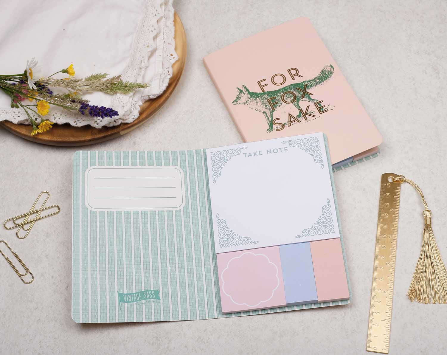 For Fox Sake Sticky Notes. Stationery designed by Making Meadows