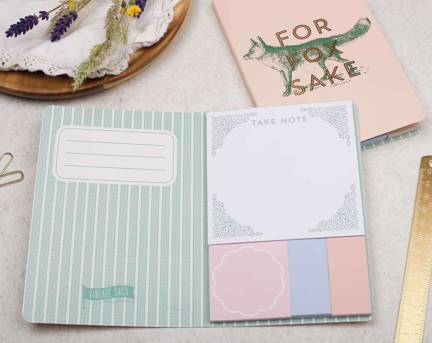 For Fox Sake Sticky Notes. Stationery designed by Making Meadows