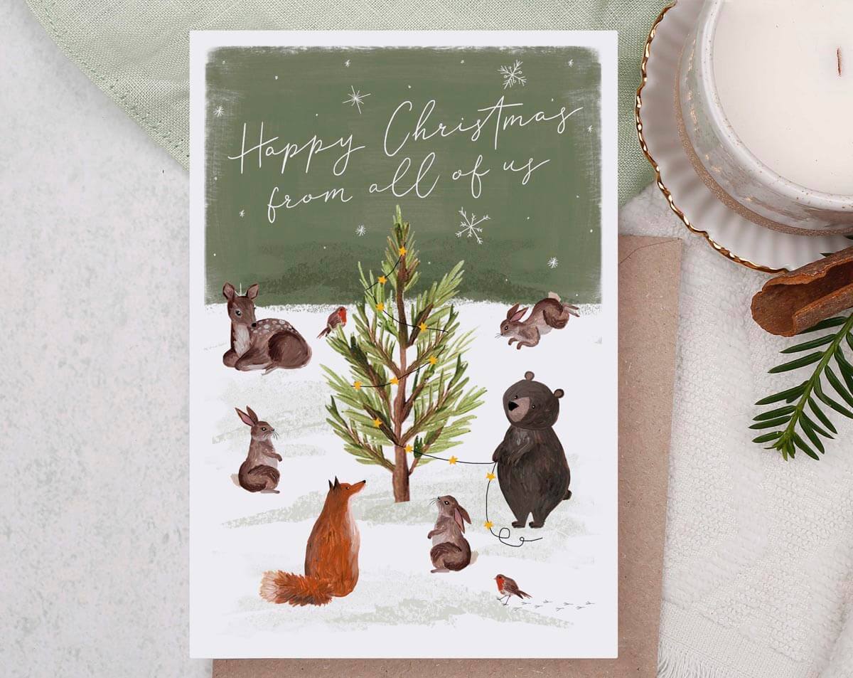 From All of Us Christmas Card. Greeting & Note Cards designed by Making Meadows