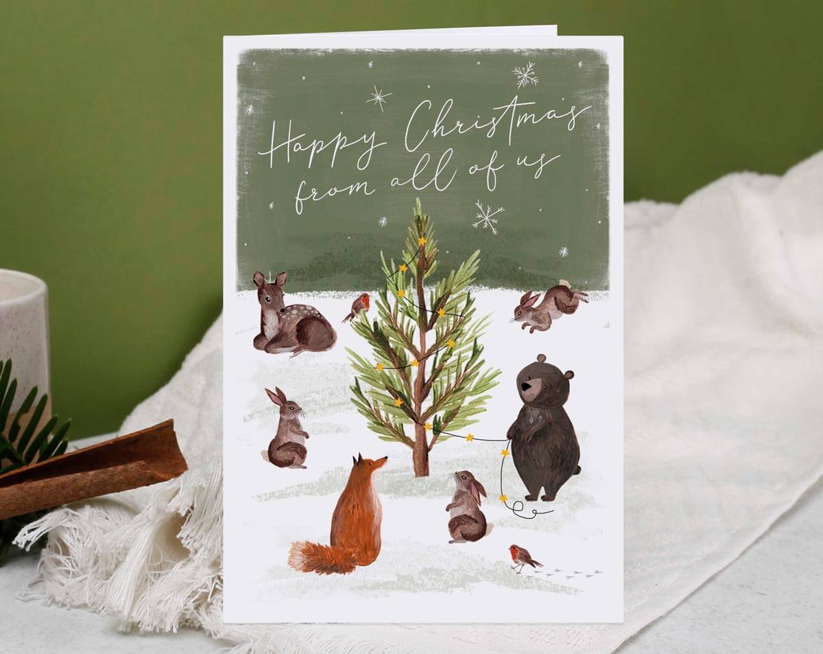 From All of Us Christmas Card. Greeting & Note Cards designed by Making Meadows