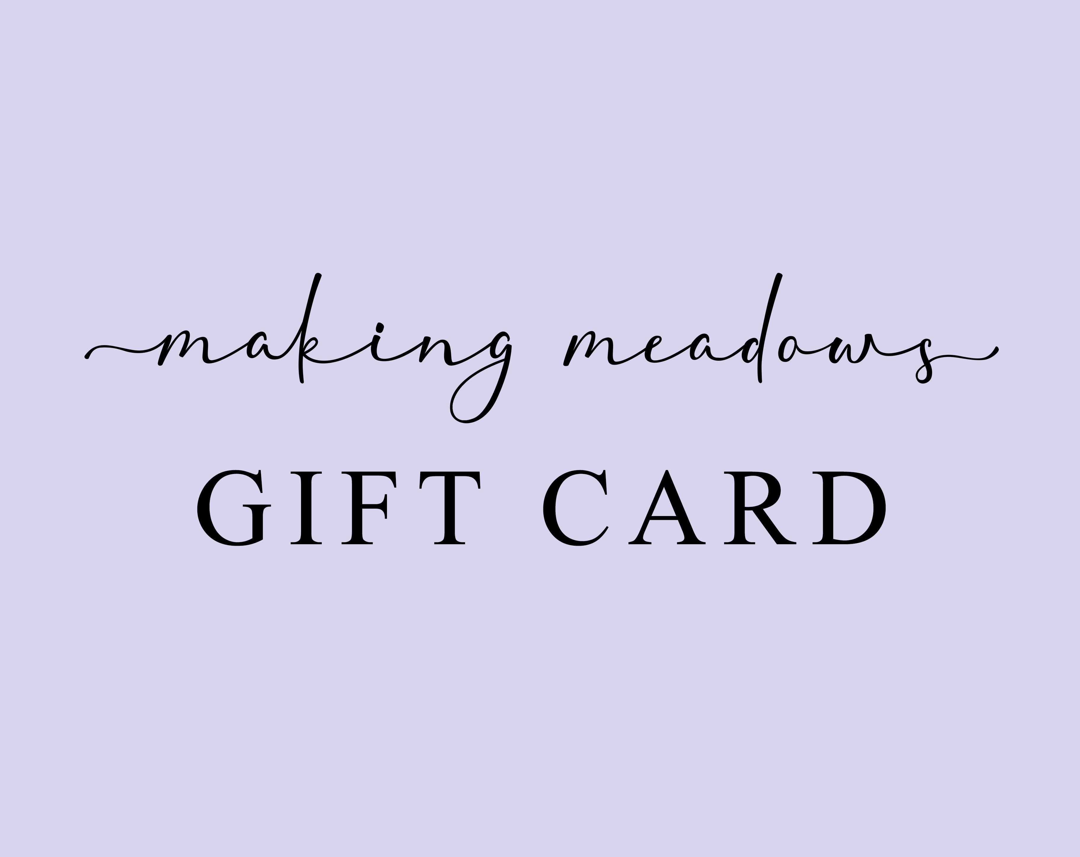 Making Meadows E-Gift Card for stationery