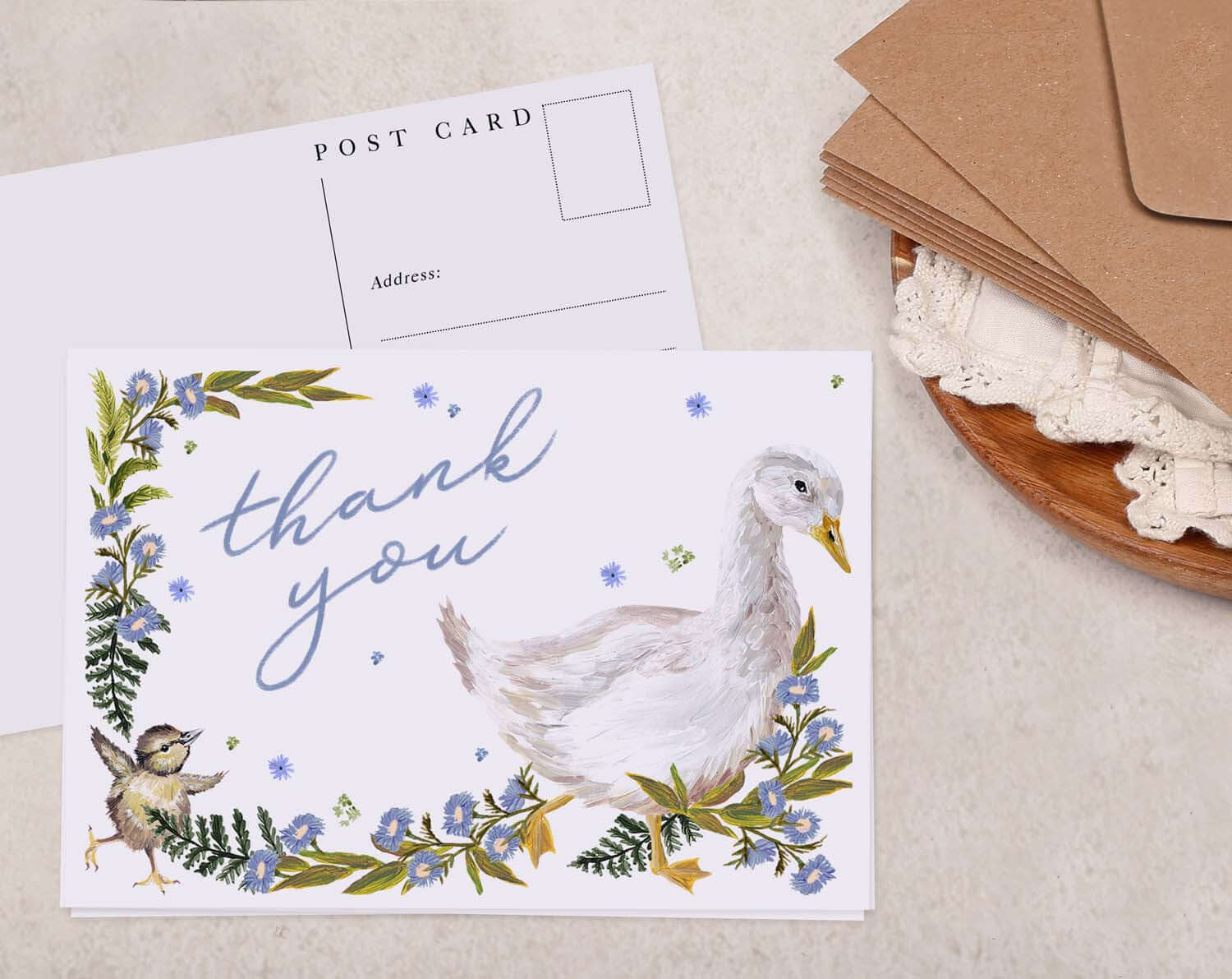 Goose Thank You Postcard. Post Cards designed by Making Meadows