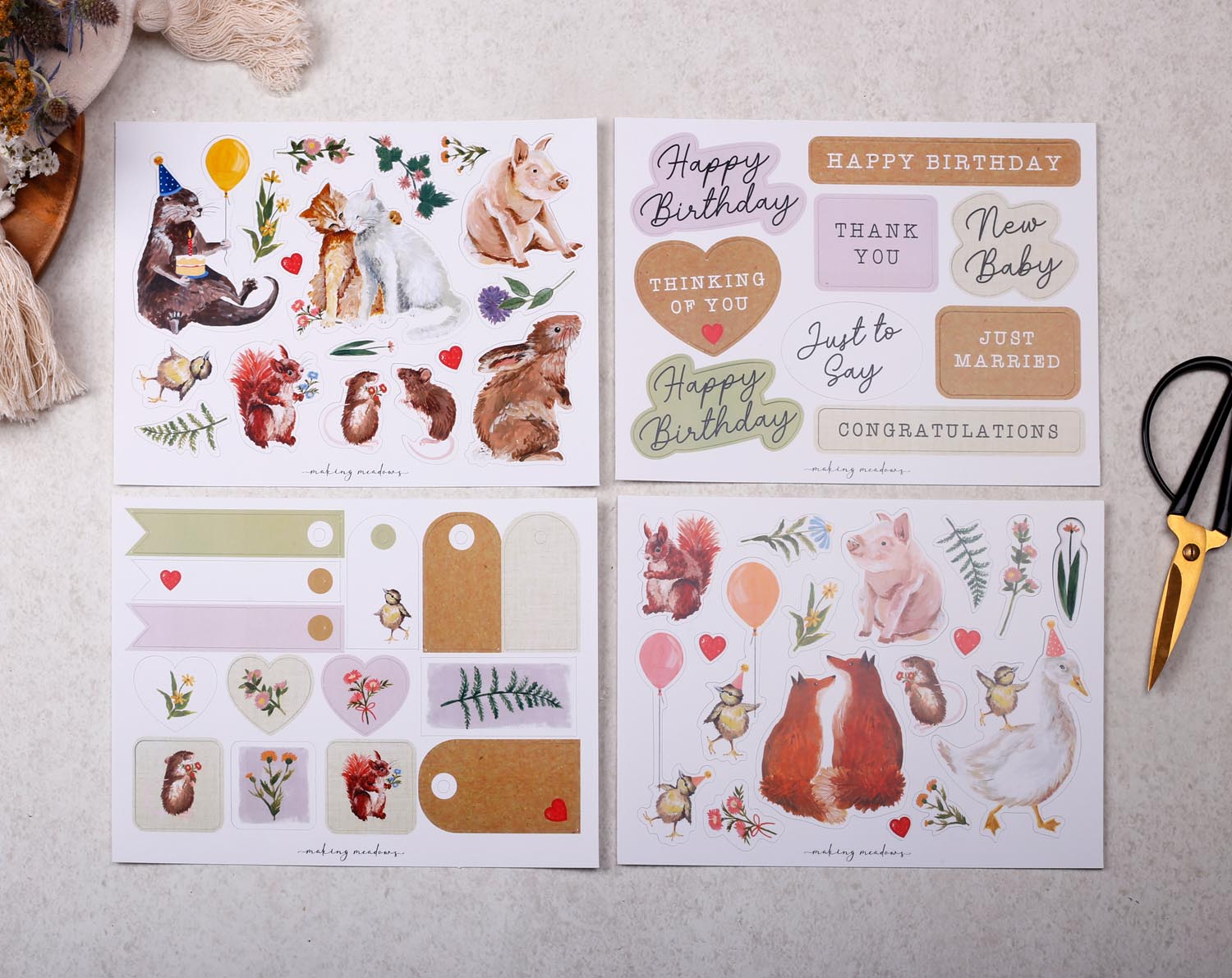 Animal Make Your Own Greeting Card Kit