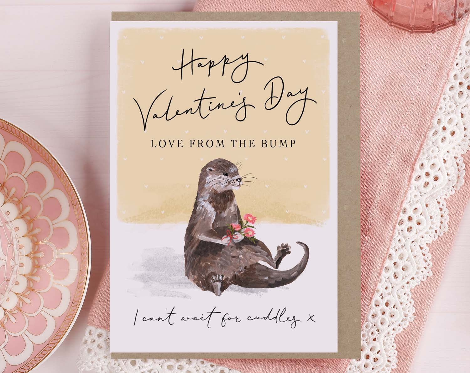 Otter Valentine Card From The Bump