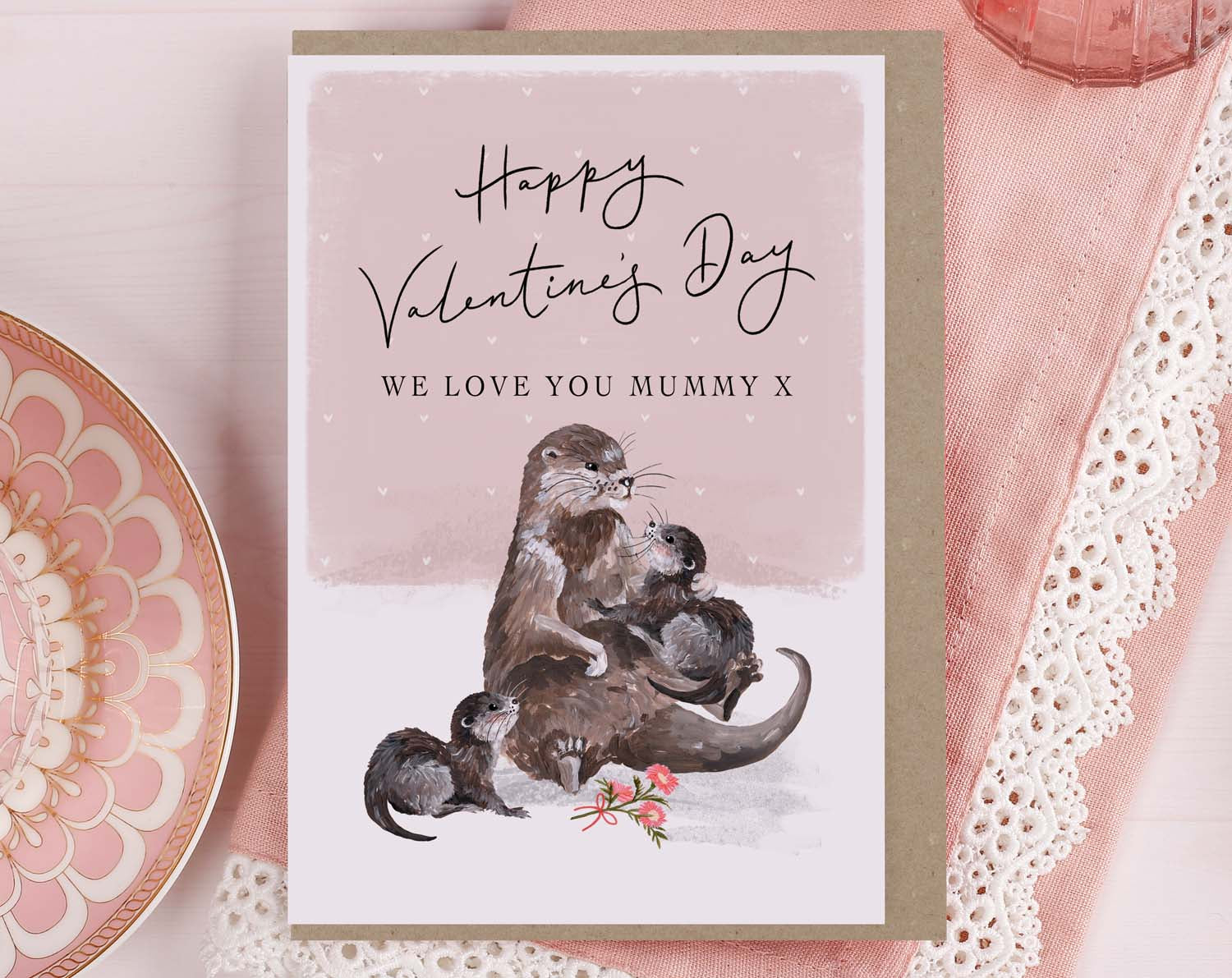 Otter Valentine Card for Mummy