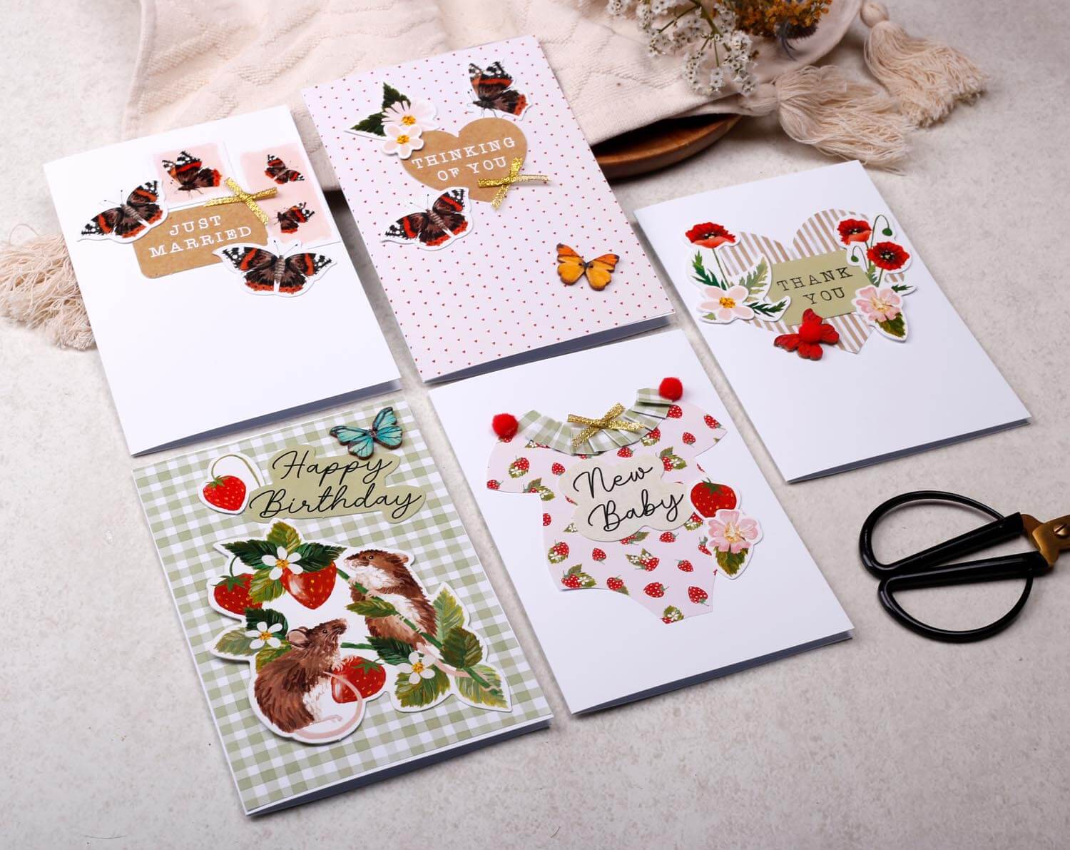 Hedgerow Make Your Own Greeting Card Kit. Craft Kits designed by Making Meadows