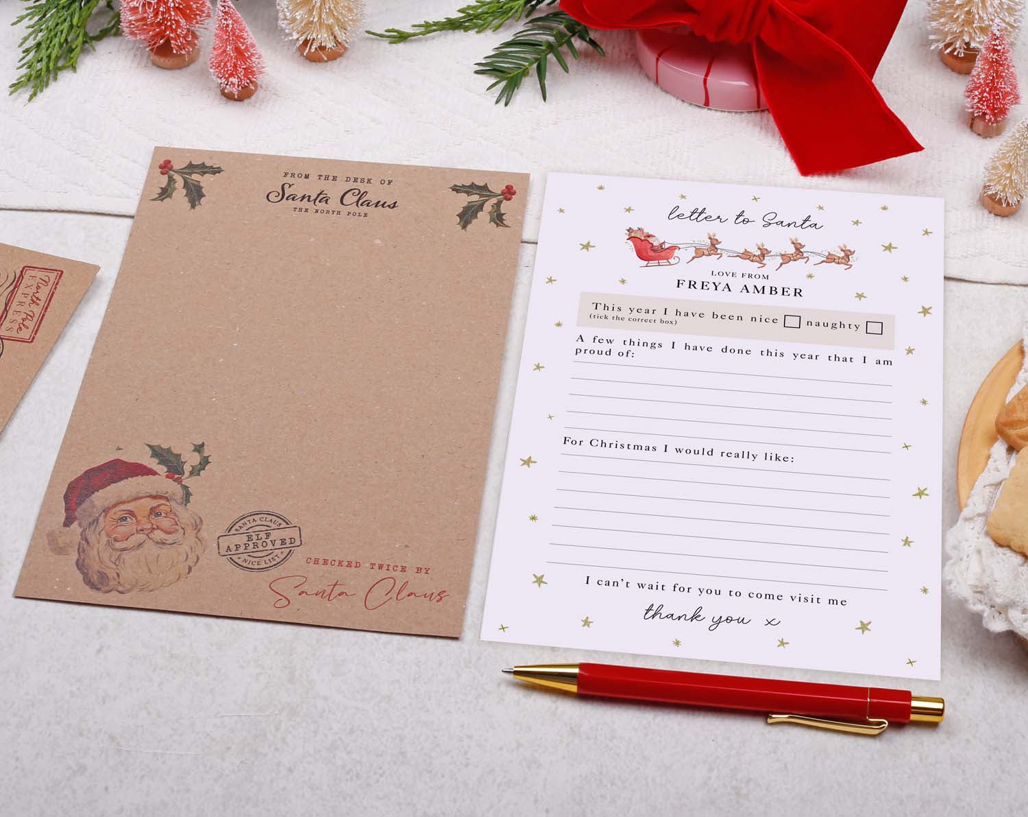 Sleigh Personalised Letter To Santa designed by Making Meadows