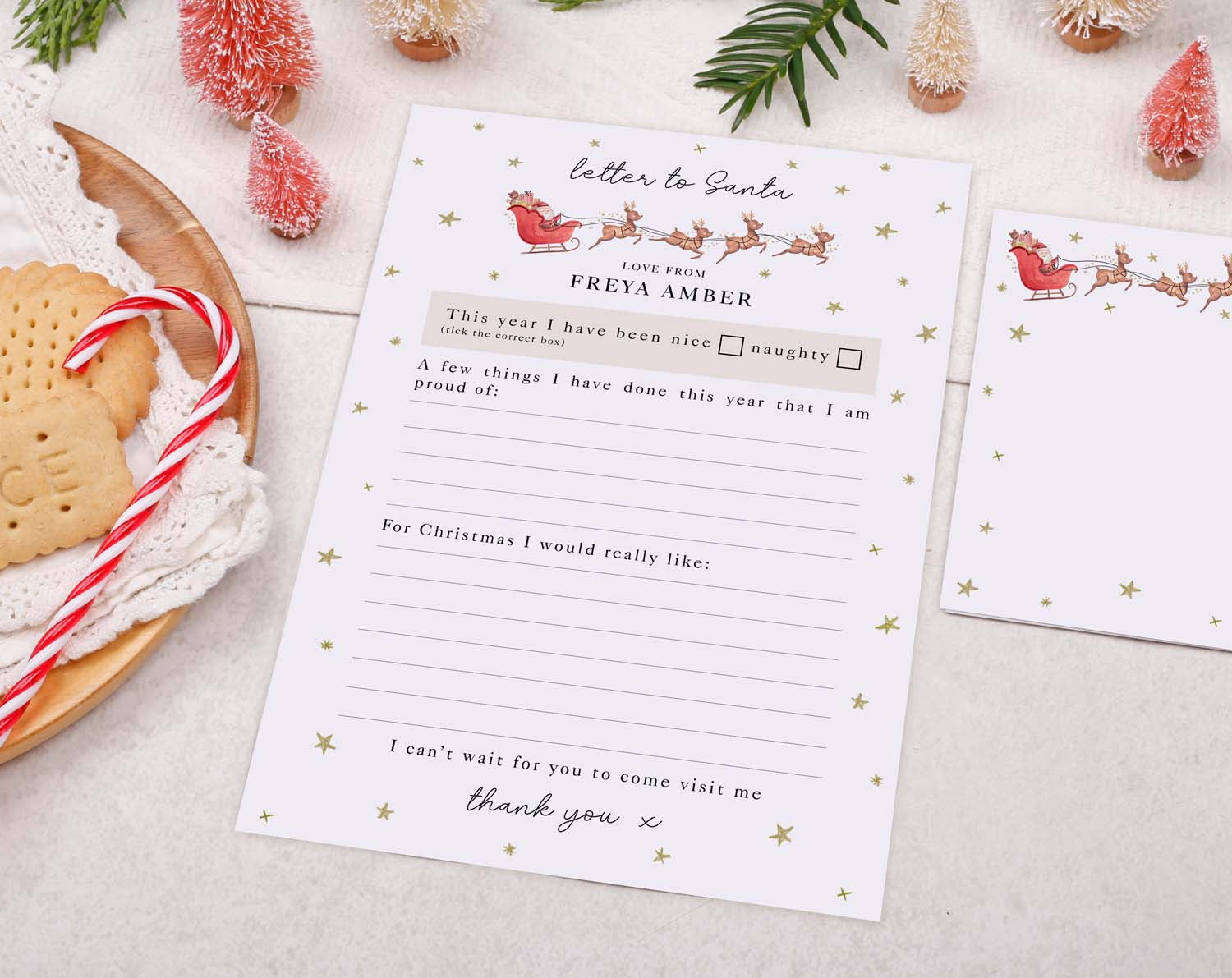 Sleigh Personalised Letter To Santa designed by Making Meadows