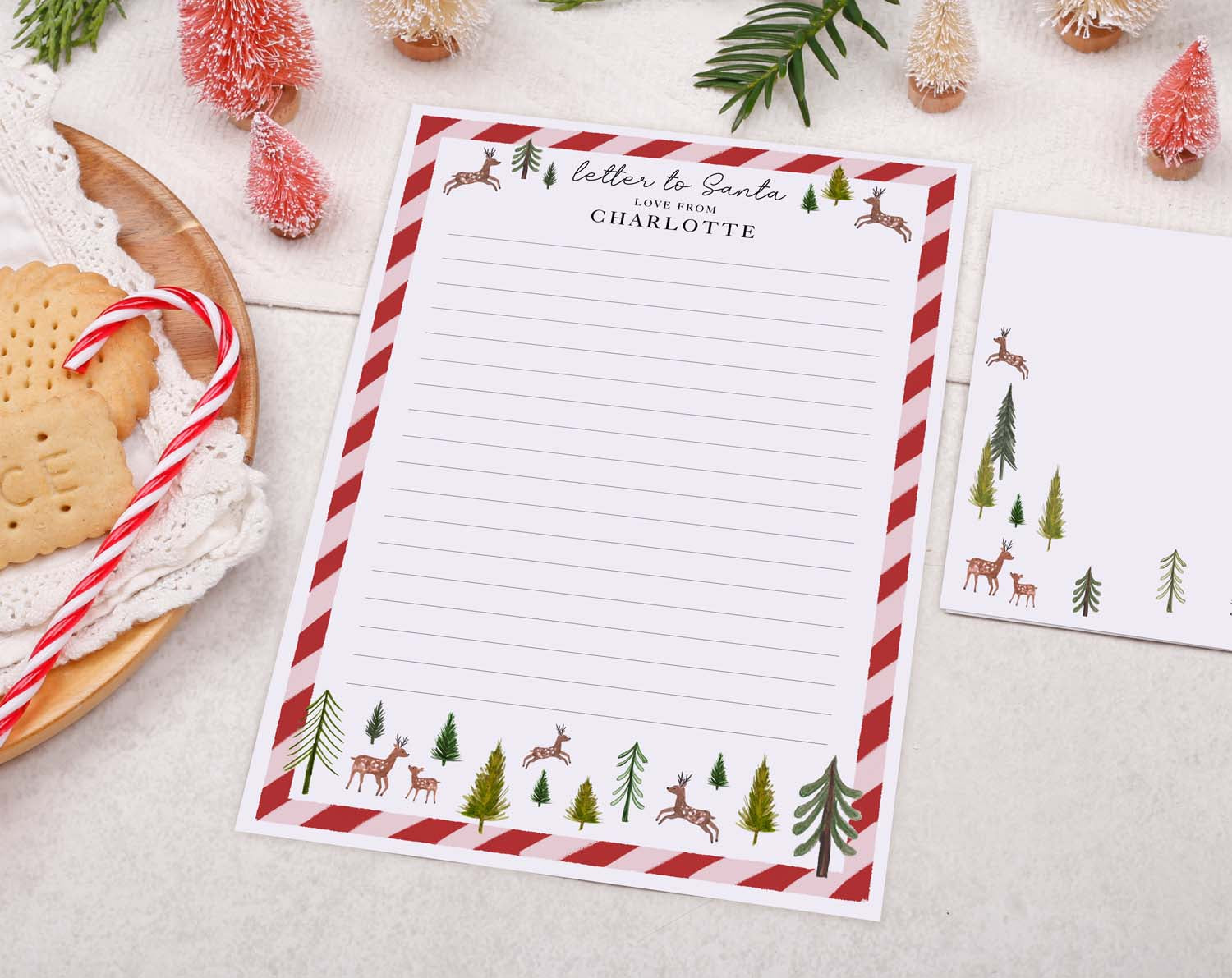 Reindeer Personalised Letter To Santa With Prompts designed by Making Meadows