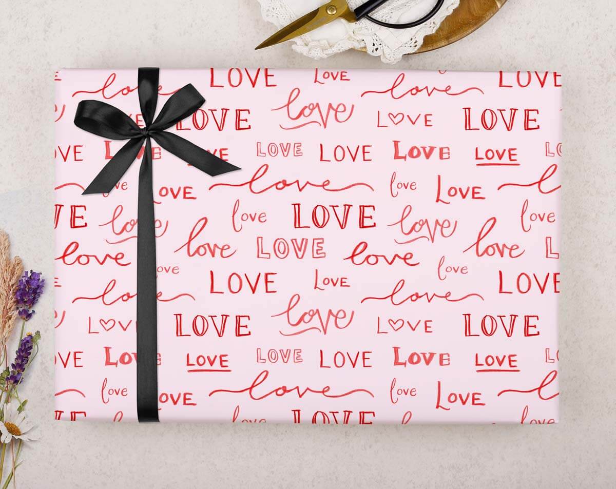 Love Anniversary Wrapping Paper