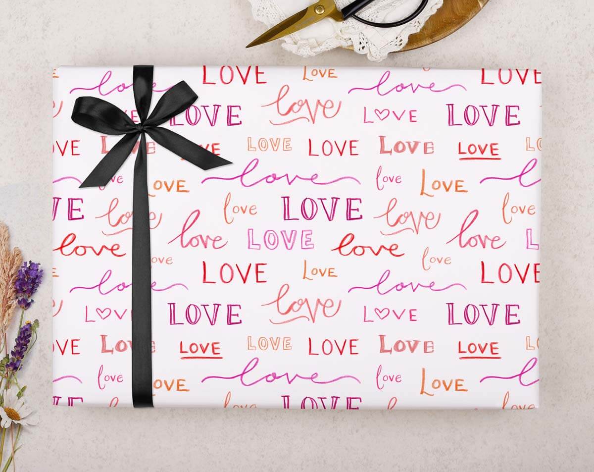 Love Valentine Wrapping Paper