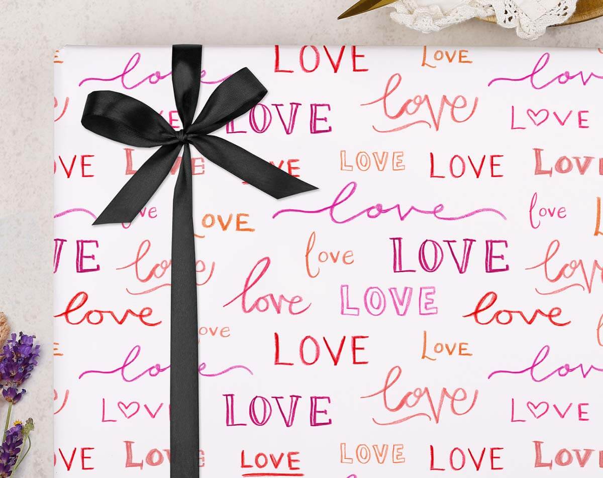 Love Valentine Wrapping Paper