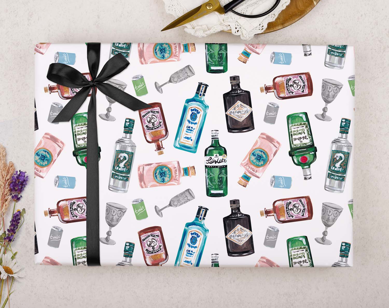 Gin Wrapping Paper