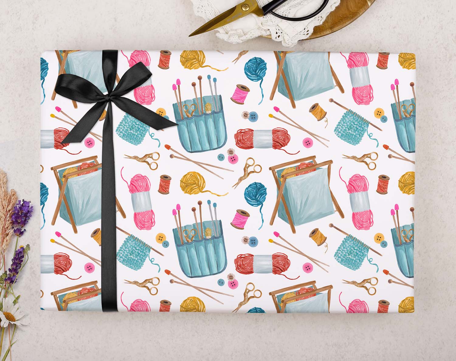 Knitting Wrapping Paper