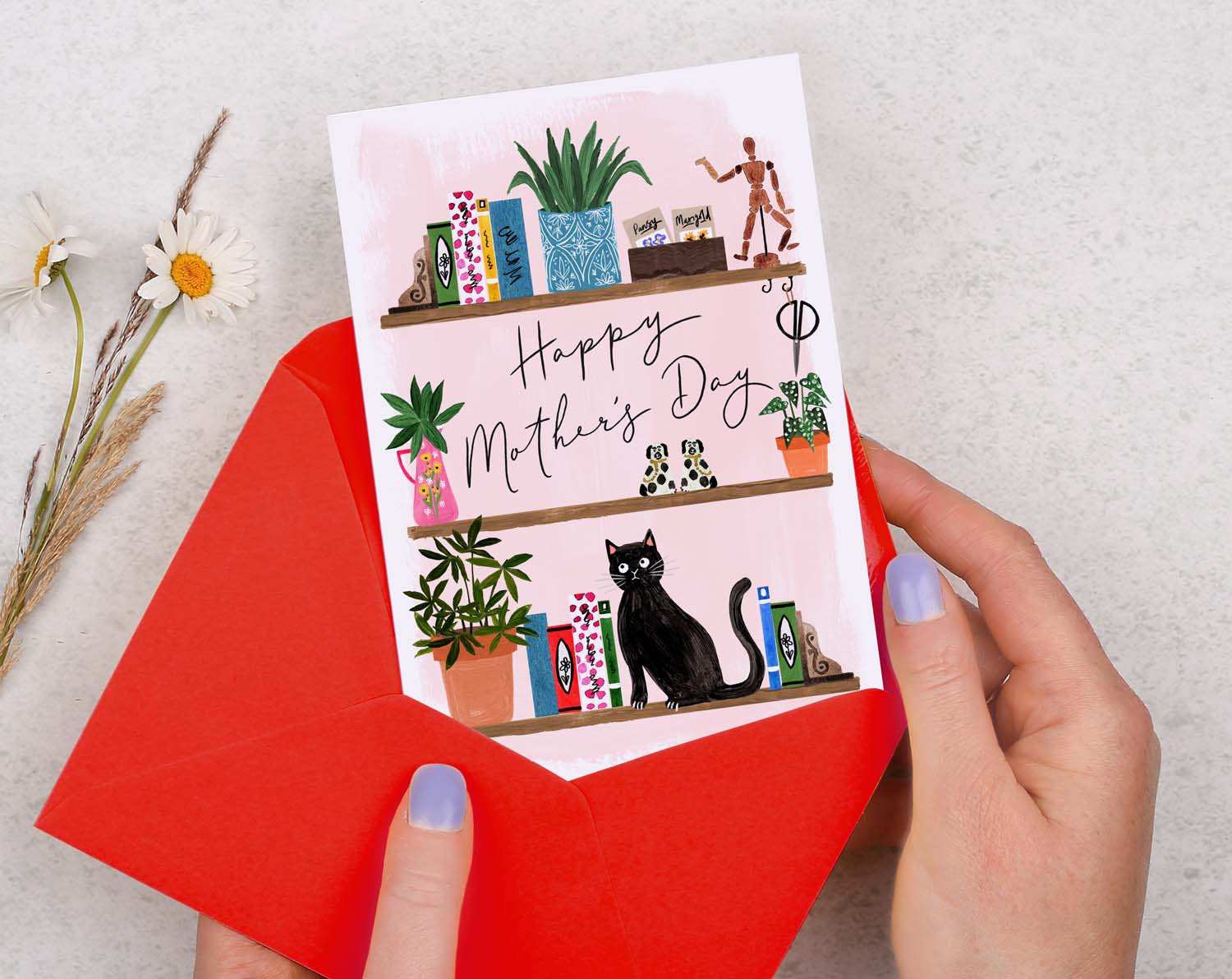 Black Cat Mother's Day Card