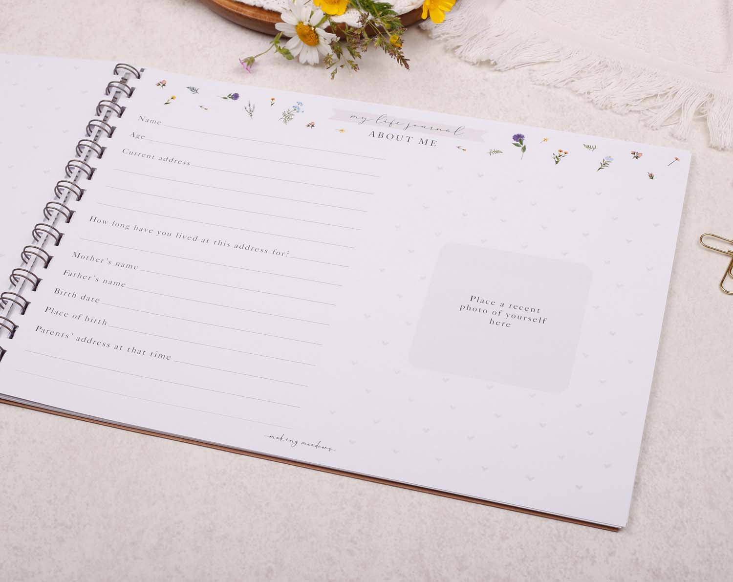 Mum Life Journal of My Story, Heirloom Keepsake Journal with Question Prompts