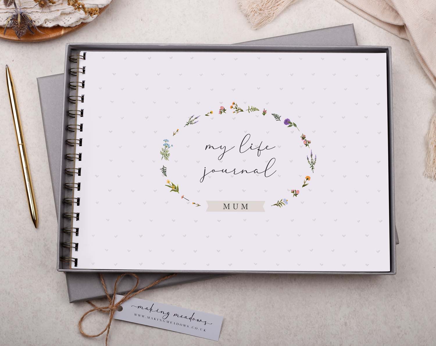 Mum Life Journal of My Story, Heirloom Keepsake Journal with Question Prompts