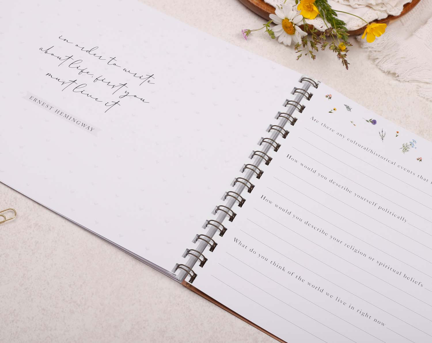 Mum Life Journal of My Story, Heirloom Keepsake Journal with Question Prompts