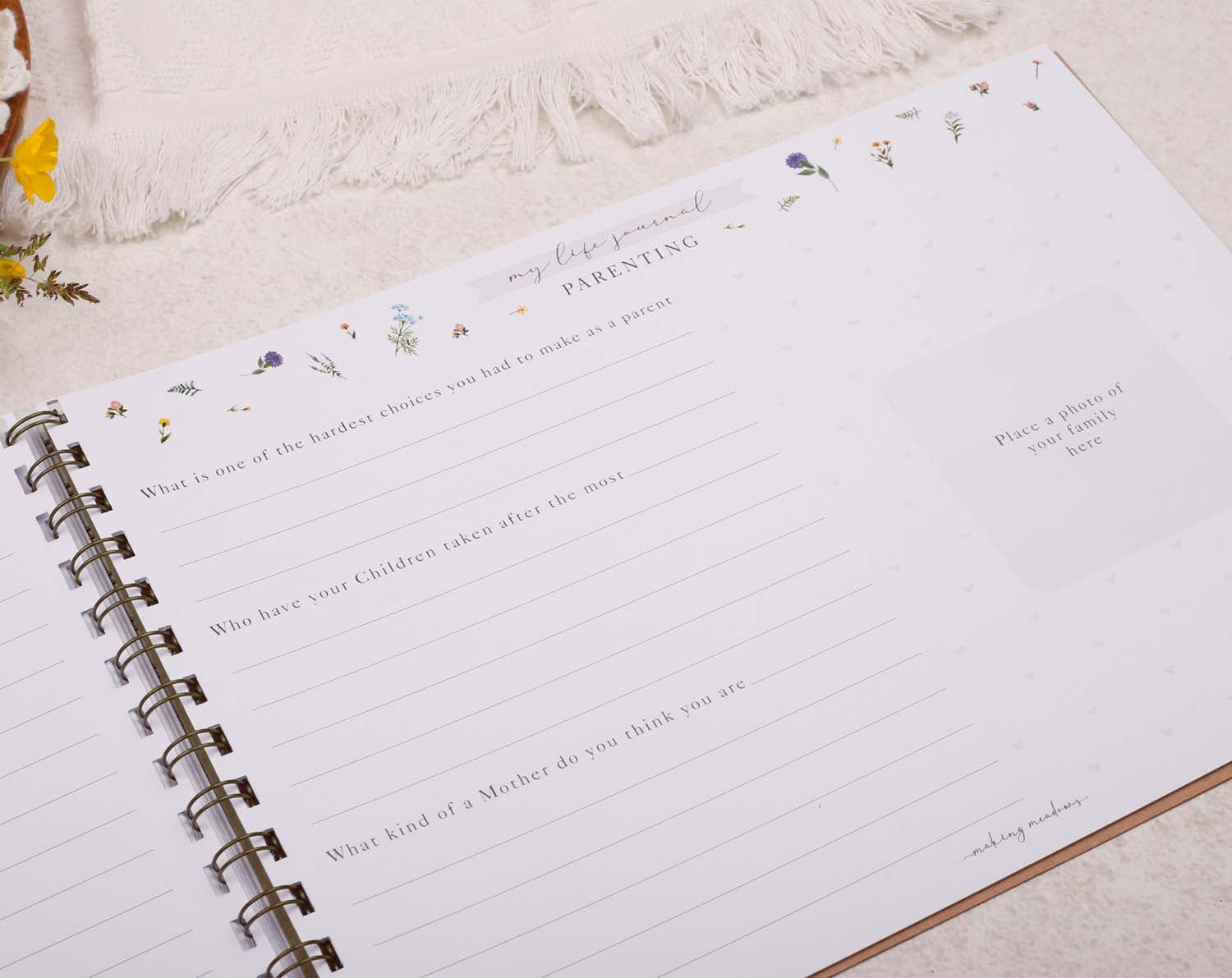 Mum Life Journal of My Story, Heirloom Keepsake Journal with Question Prompts