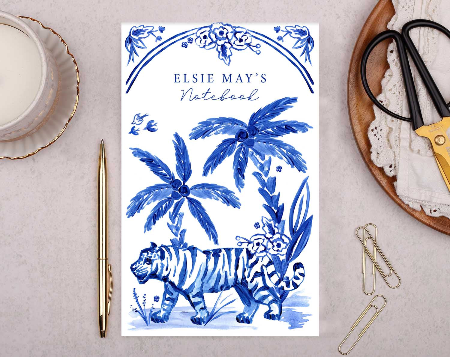 customisable tiger book notebook