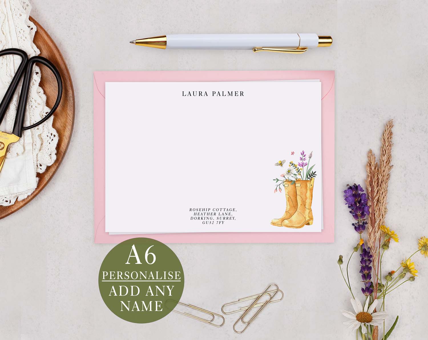 Gardening Personalised Notecard
