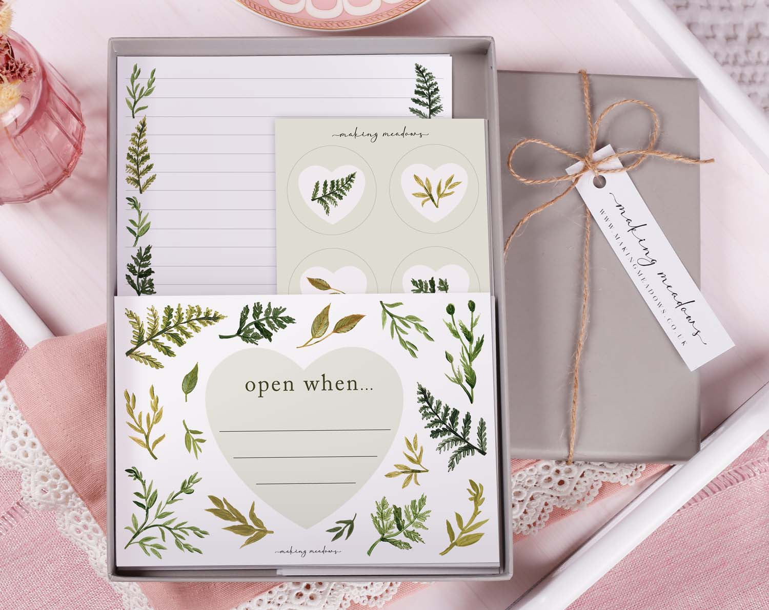 Botanical Open When Envelopes