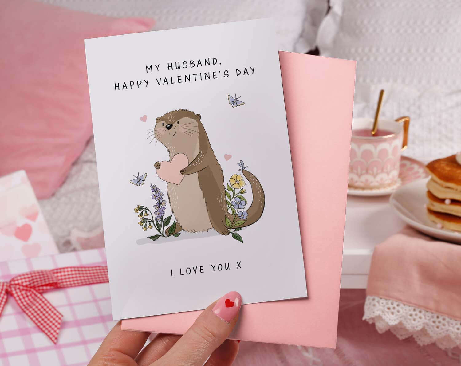 Otter Valentines Card For Husband