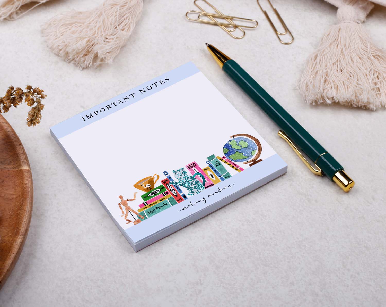 Book Memo Pad Block