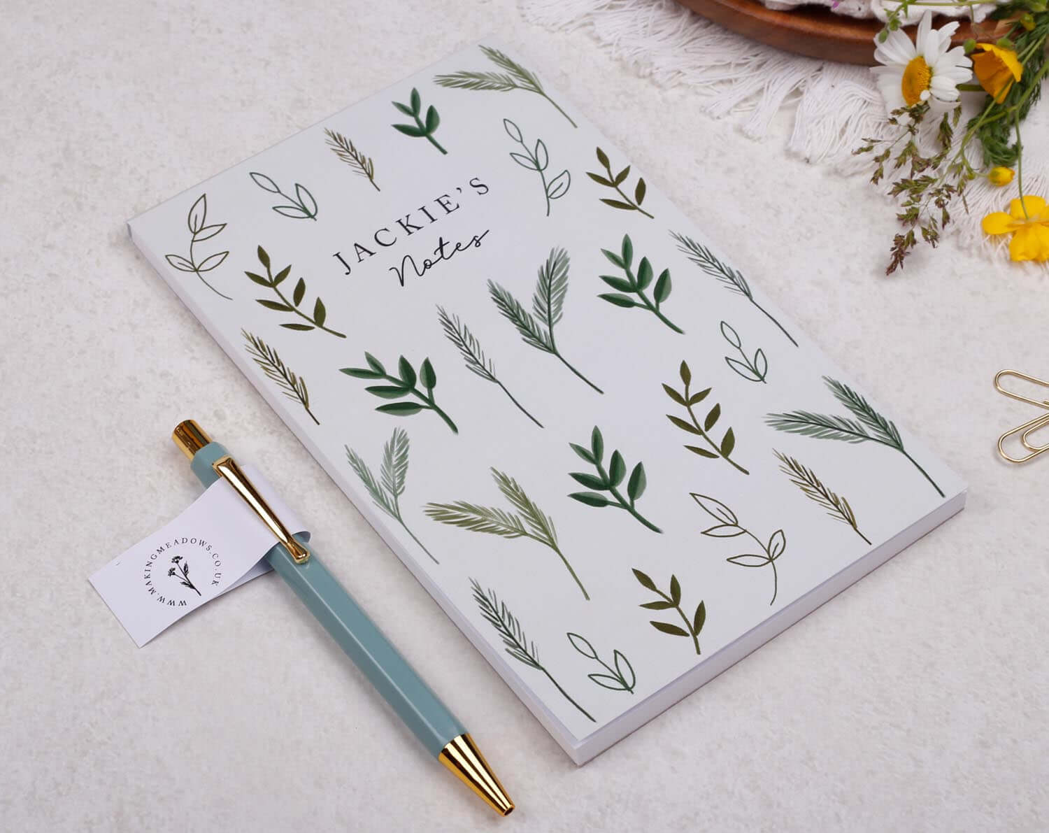 Personalised Botanical Stationery Box. Notebooks & Notepads designed by Making Meadows