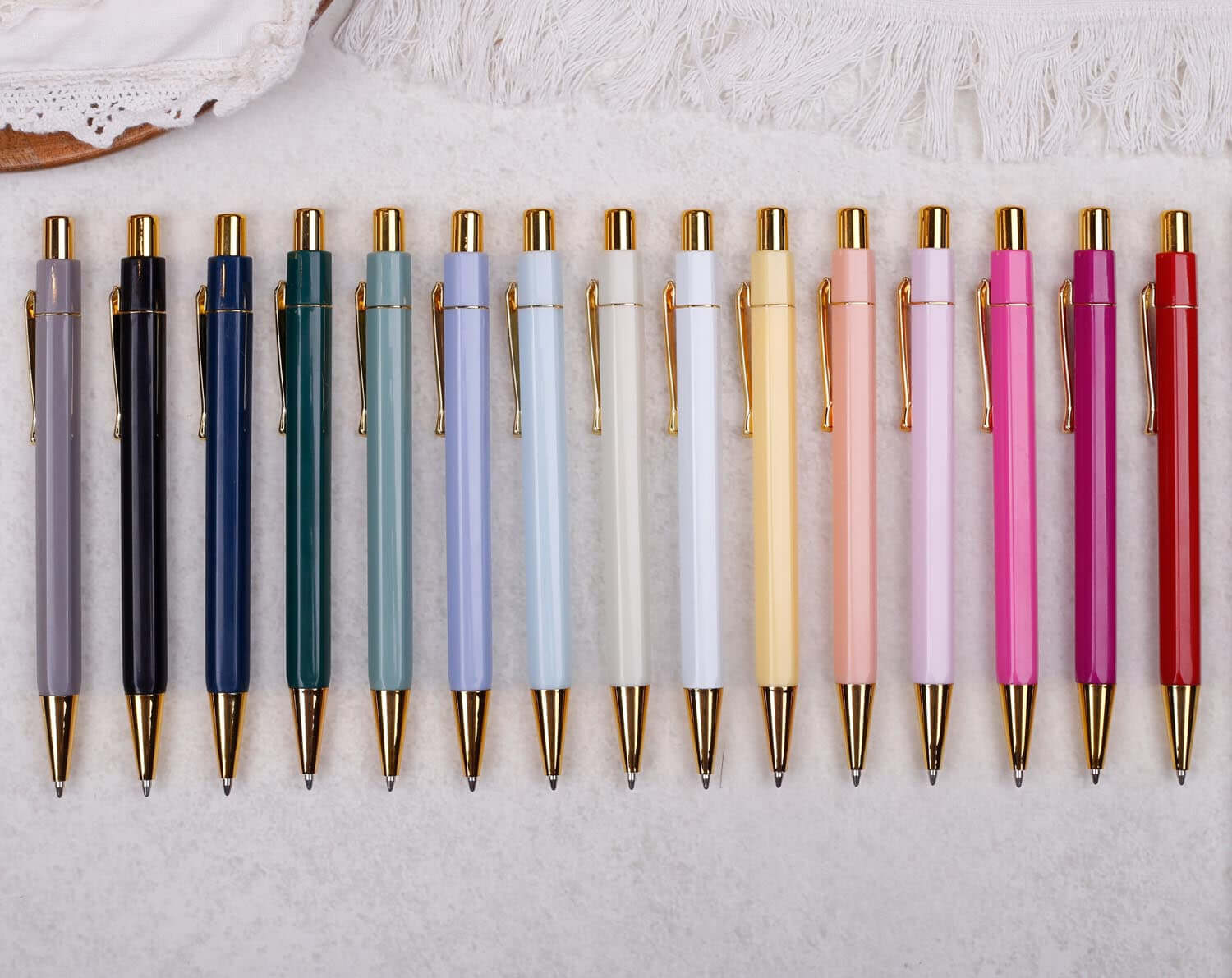 Pink & Gold Ballpoint Pen. Pens designed by Making Meadows