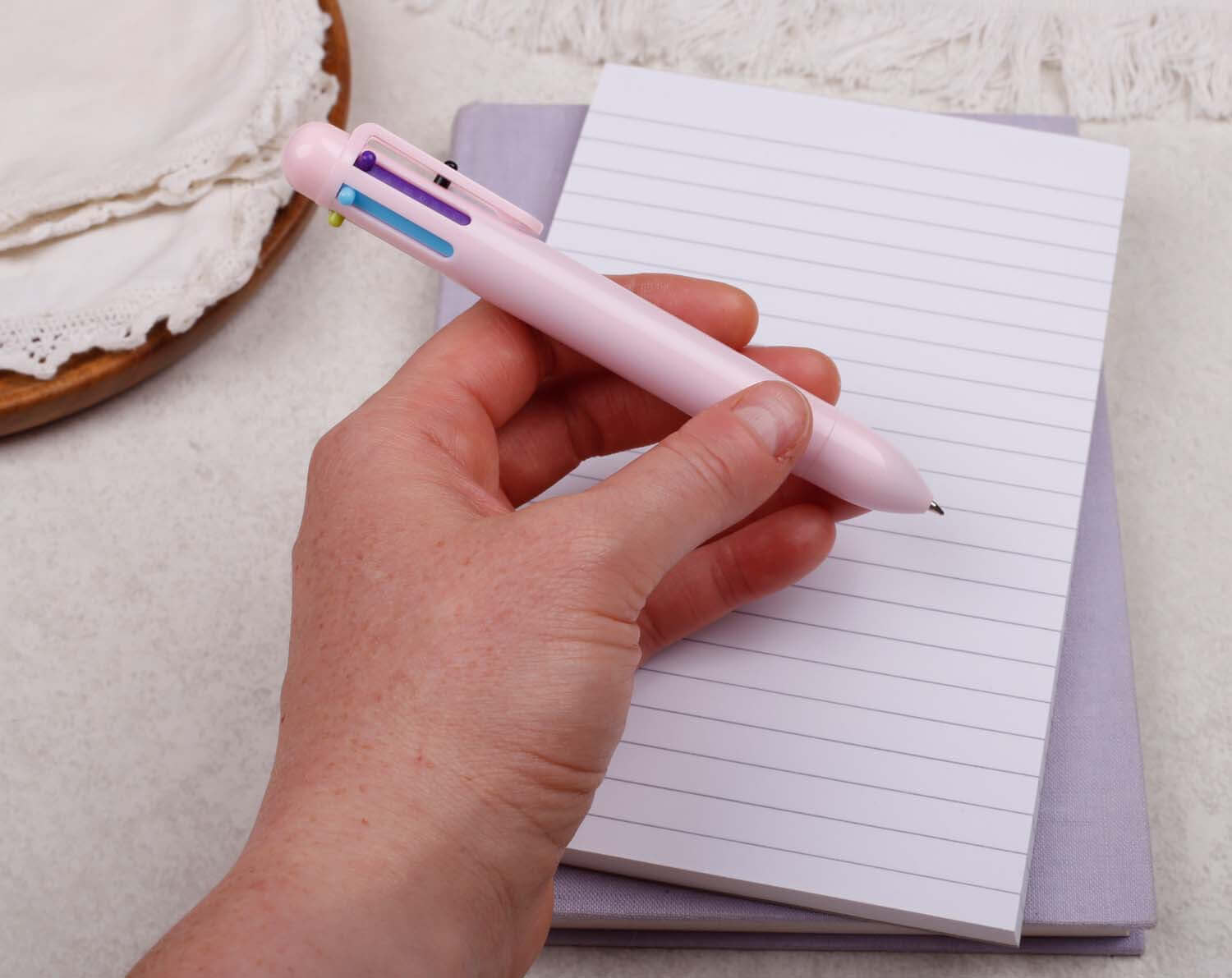Pink Multi 6 Colour Pen. Pens designed by Making Meadows