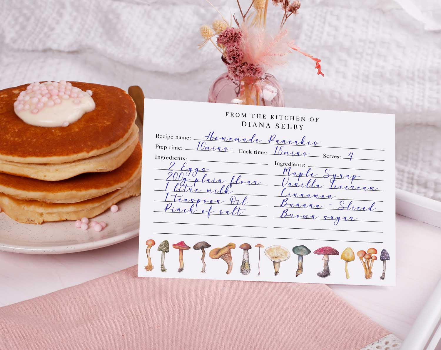 Mushroom Recipe Cards Gift Set
