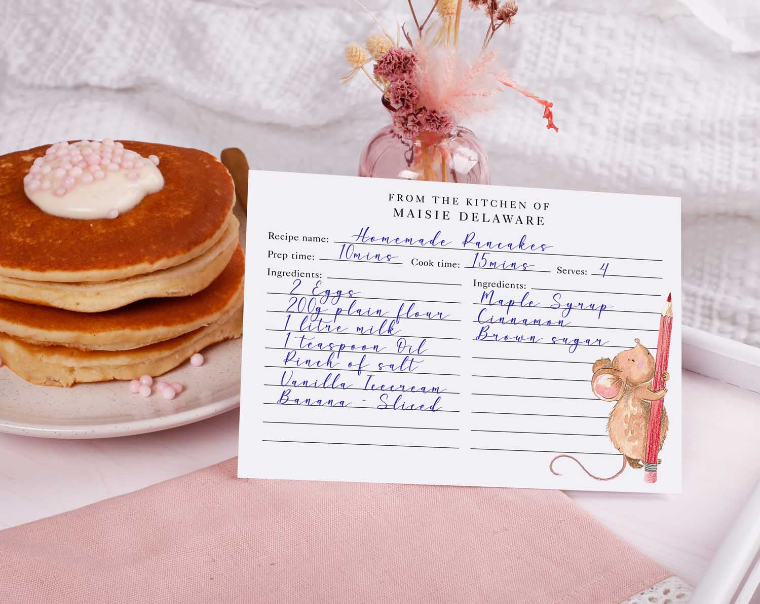 Mouse Recipe Cards Gift Set