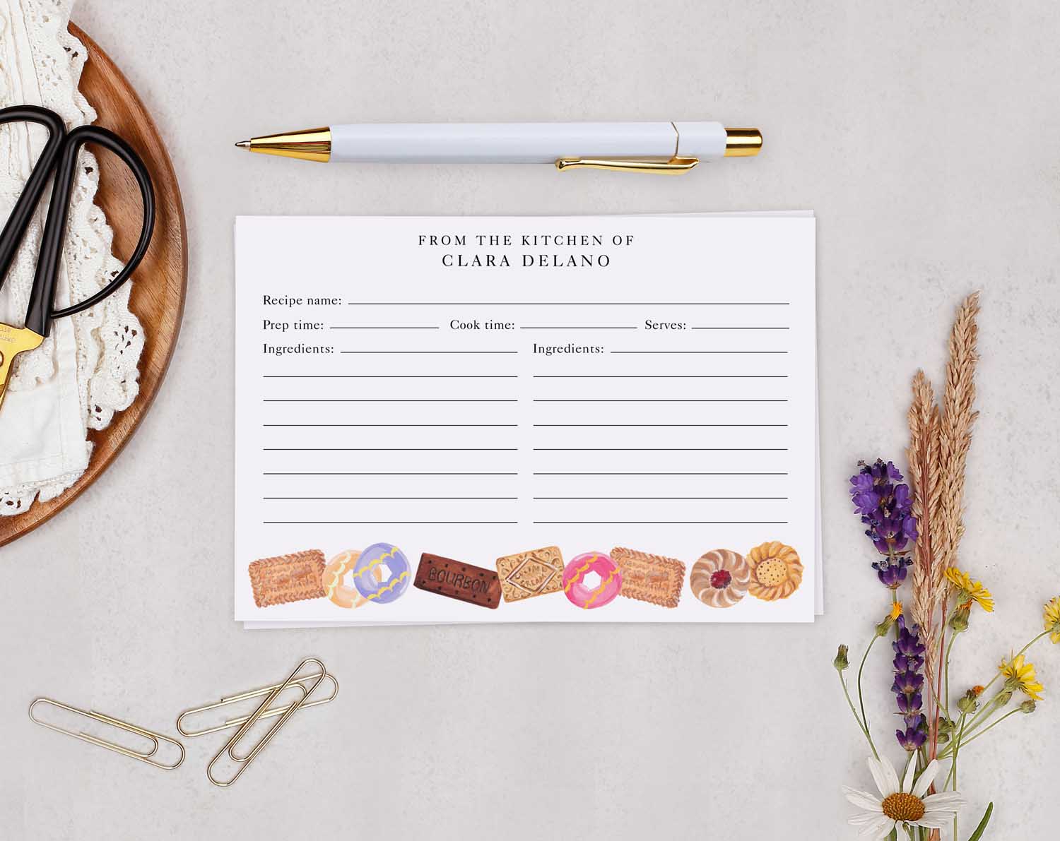Biscuit Recipe Cards Gift Set