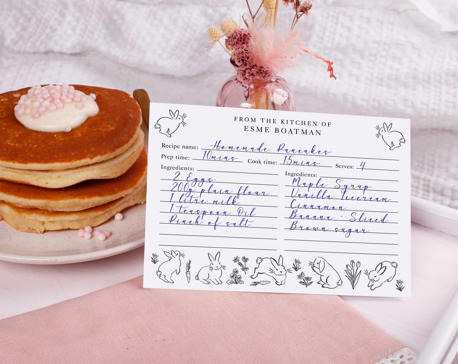 Rabbit Recipe Cards Gift Set