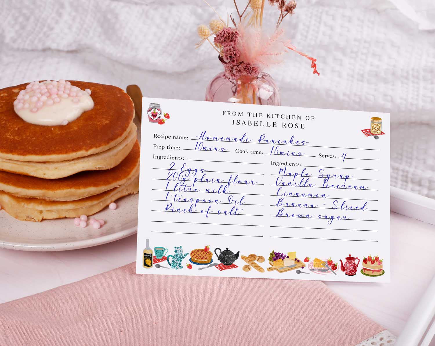 Picnic Food Recipe Cards Gift Set