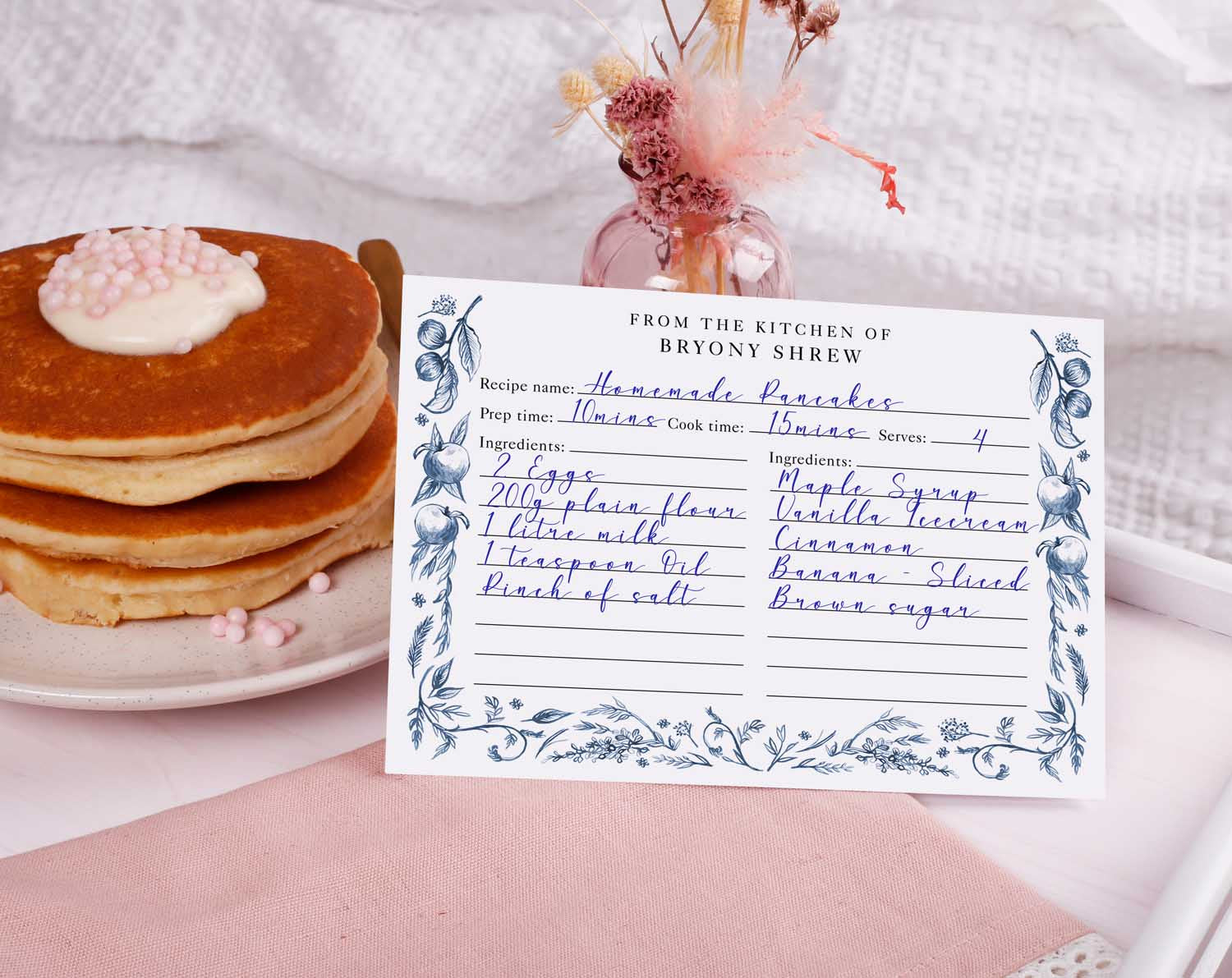English Garden Recipe Cards Gift Set