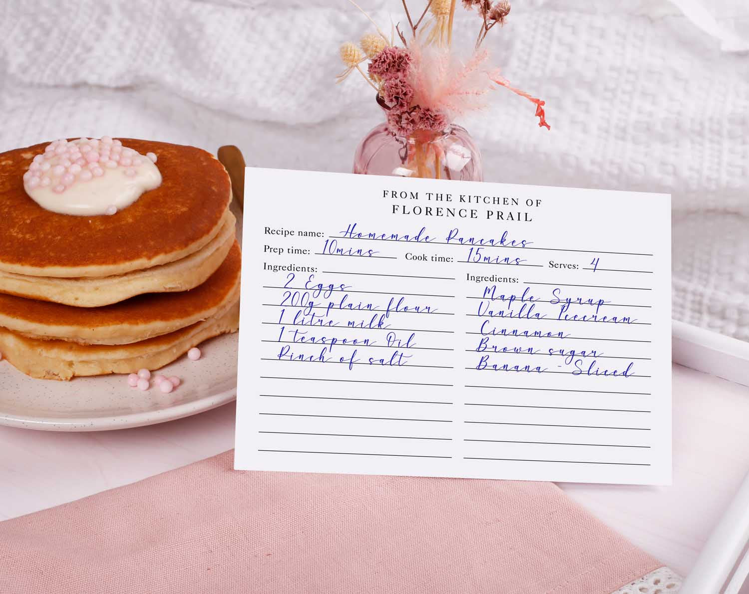 Blank Recipe Cards Gift Set