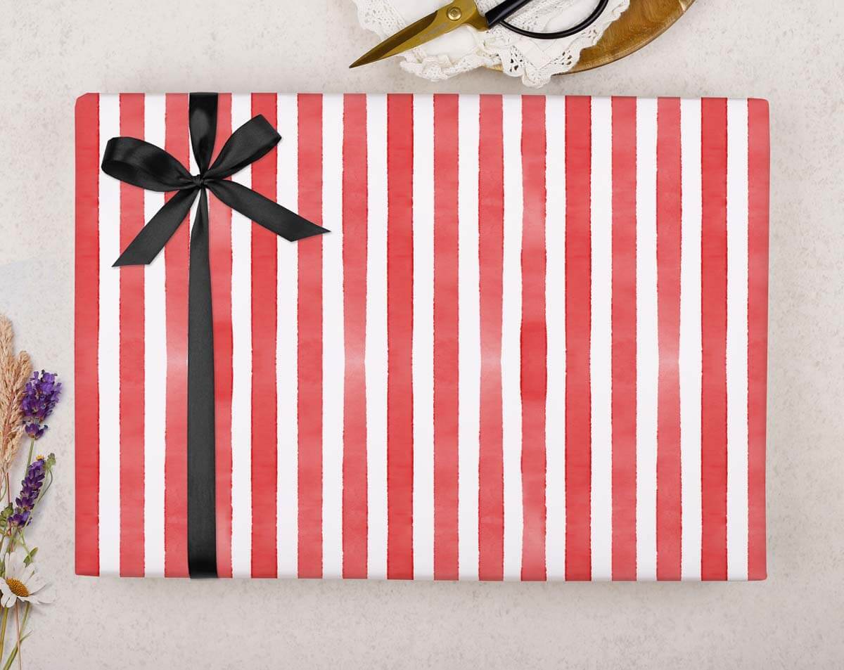 Red Stripe Wrapping Paper
