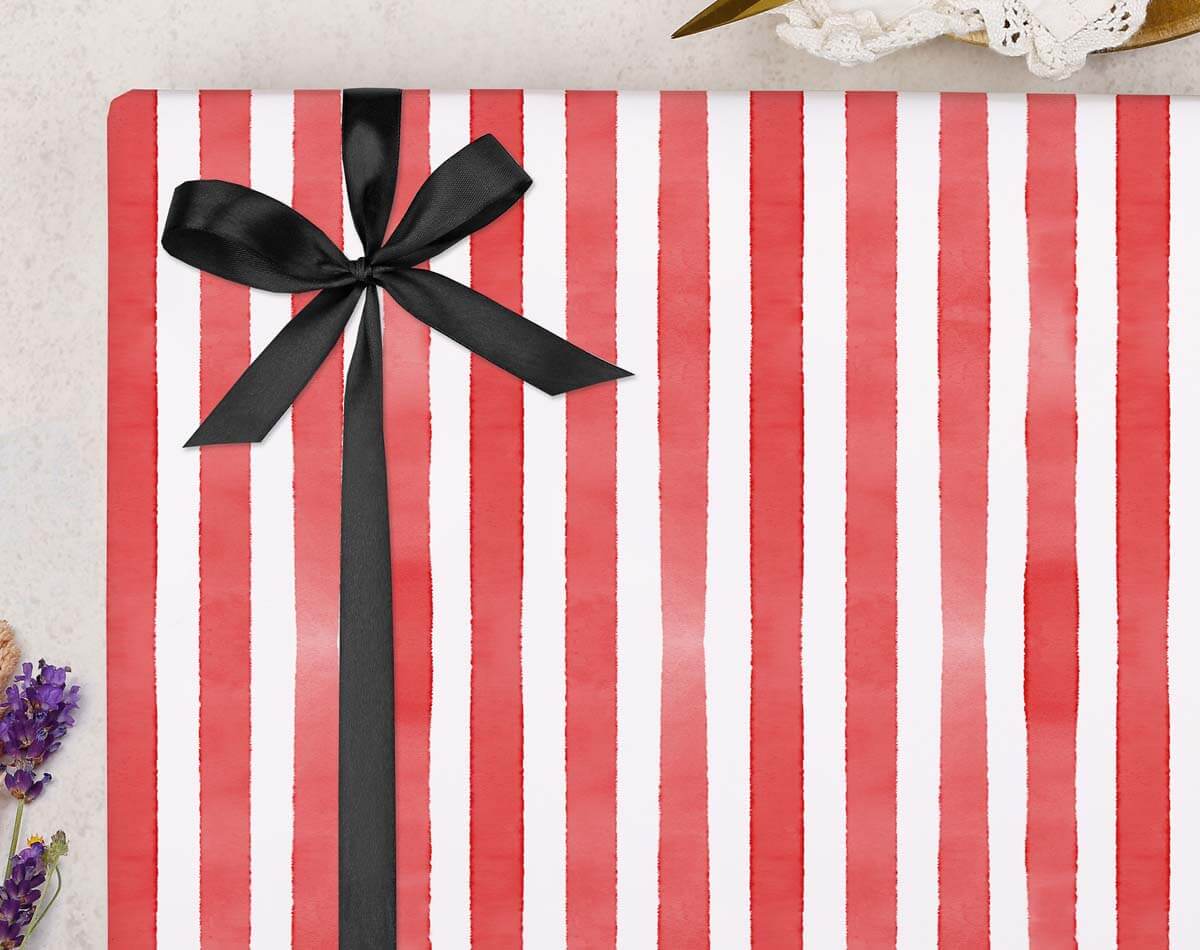 Red Stripe Wrapping Paper