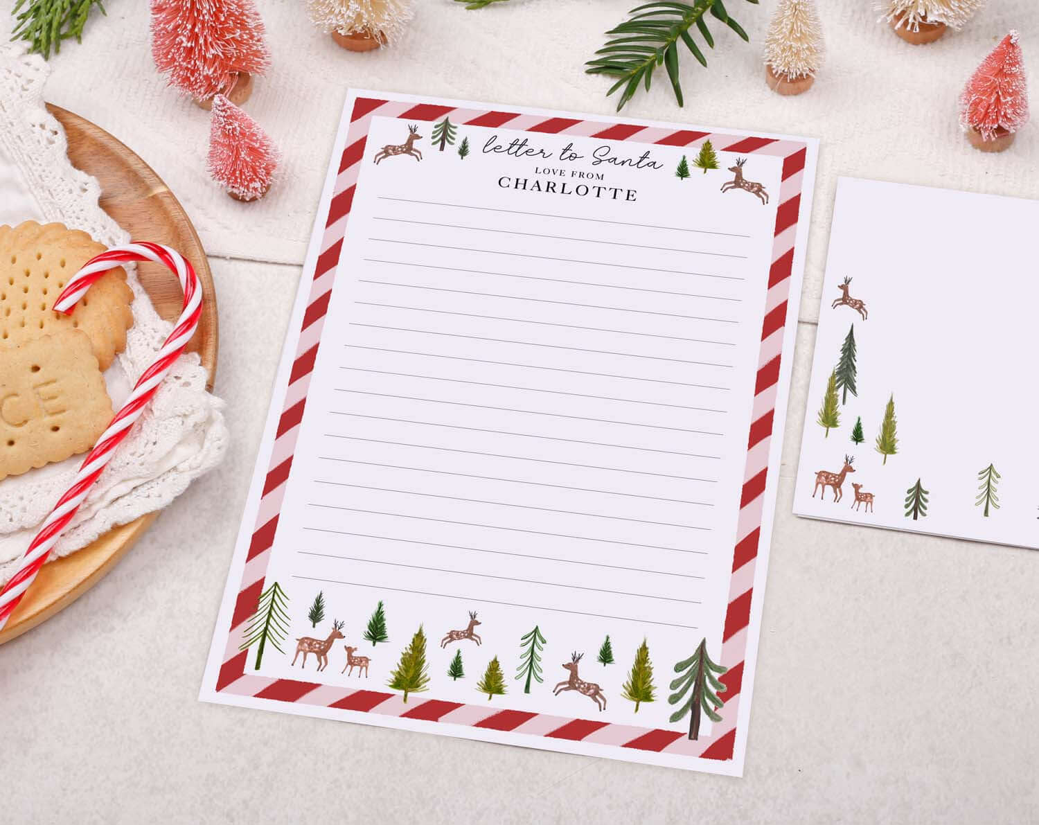 Reindeer Personalised Letter To Santa designed by Making Meadows