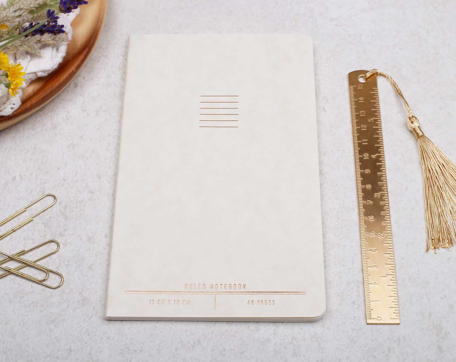 cream and gold foiled, pocket notebook